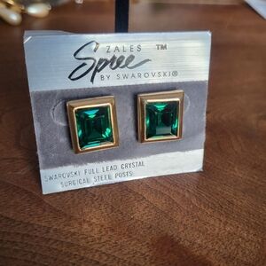 Swarovski Crystal Pierced Earrings Vintage Spree Collection for Zales